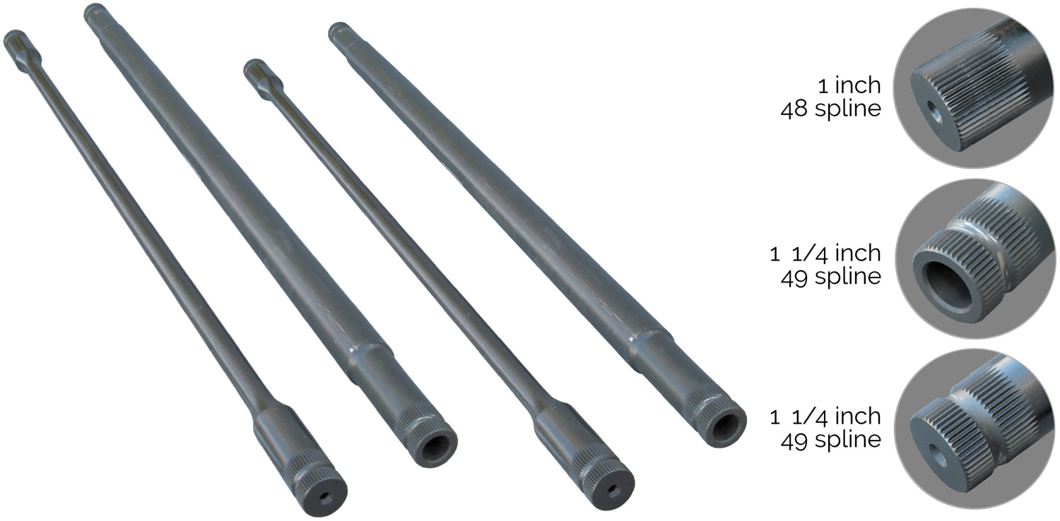 Speedway Engineering Hollow, 1-1/4" OD, 49 Spline Sway Bars, 37-1/2"